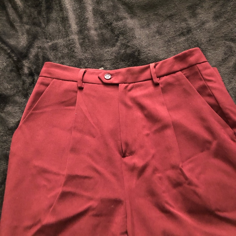 Burgundy high waist pants